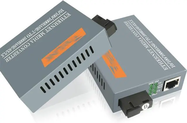 Alt view image 3 of 4 - 2 photoelectric converters HTB-GS-20KMAB Single Fiber Single Mode 1 Optical 1 Electrical Gigabit Fiber Optic transceiver