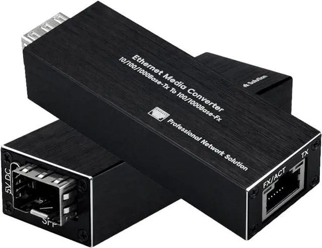 Main image of A Pair Mini 802.3af/at/bt PoE+ PD Gigabit SFP Media Converter Ethernet to SFP Fiber Optical Transceiver 10/100/1000Base-TX to 1000Base-FX Converter 1.25Gbps (Single Mode Single Fiber 20KM)