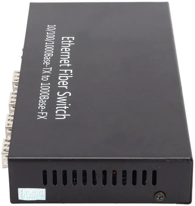 Alt view image 7 of 7 - Ethernet Media Converter, RJ45 Gigabit Ethernet Converter 4 Fiber 2 Ports Single Mode Dual Fiber Transceiver for IEEE802.3Z AB 1000BaseSXLX