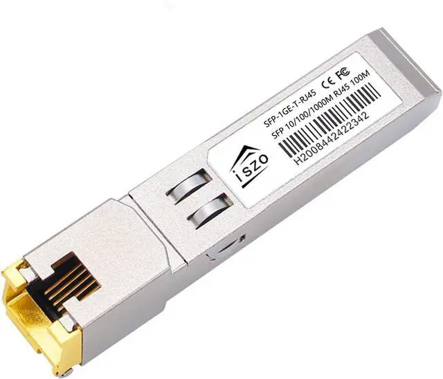 Alt view image 6 of 7 - iszo Gigabit Copper SFP Port Module,1.25G SFP to Ethernet RJ45, 10/100/1000Mbps, DDM, Compatible with Cisco, MikroTik, TPLINK, ubiquiti, unifi, QNAP, 100m,Optical transceiver Module(10pcs)