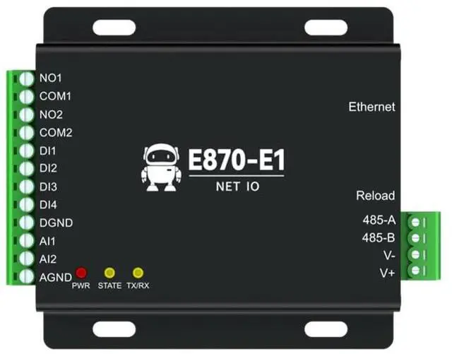 Main image of Ethernet Edge Acquisition Gateway IO Controller RS485+4DI+2DO+2AI E870-E1 Remote Control Modbus TCP RTU MQTT DNS