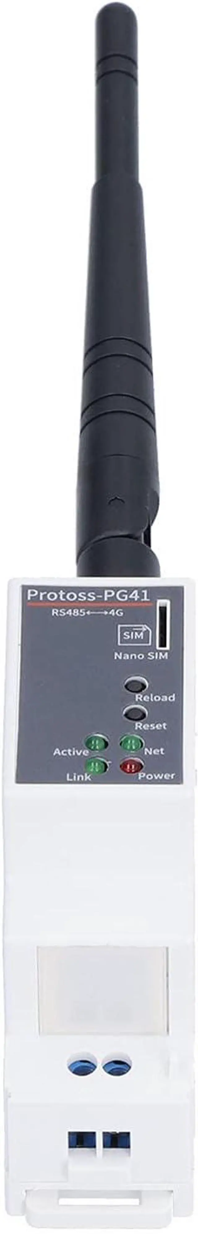 Alt view image 2 of 7 - Ethernet Serial Server, RS485 to 4G DTU Rail Mounting CAT1 5 Mode 13 Frequency 950V DC