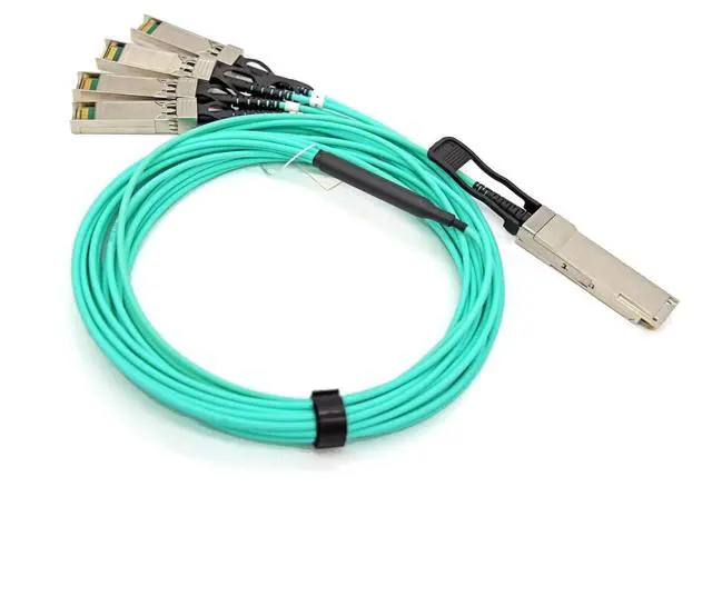 Alt view image 3 of 3 - AOC Active Optical Fiber Stacking Cable is widely Compatible with 100G QSFP28-4SFP28-AOC1M (Size : 1M)