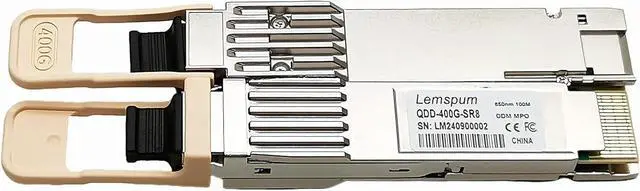Alt view image 4 of 6 - QDD-400G-SR8 400Gb Multimode QSFP-DD 400GBASE-SR8 PAM4 850nm 100m DOM MPO-16/APC MMF Optical Transceiver Module,Support 2 x 200G-SR4 and 8 x 50G-SR