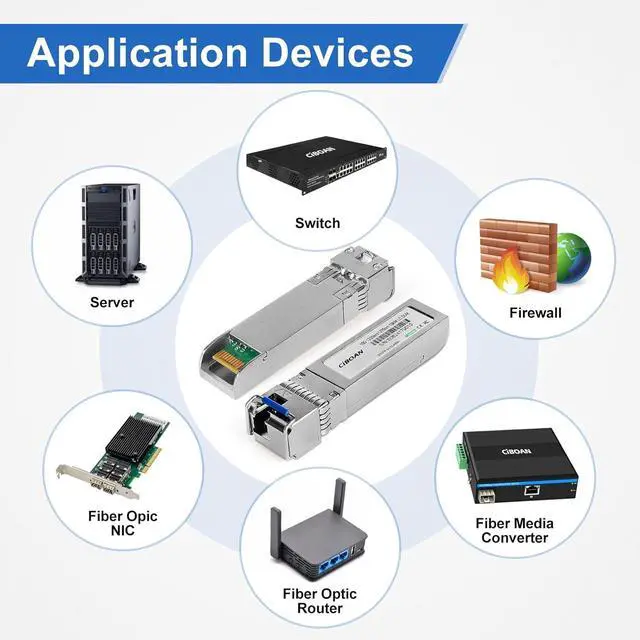 Alt view image 4 of 6 - 10G SFP+ Bidi Transceiver, LC Single-Mode Single Fiber Module, 1270nm/1330nm ,for Cisco , Meraki , Ubiquiti , Mikrotik, D-Link,and More ,DOM 10km (a Pair of)