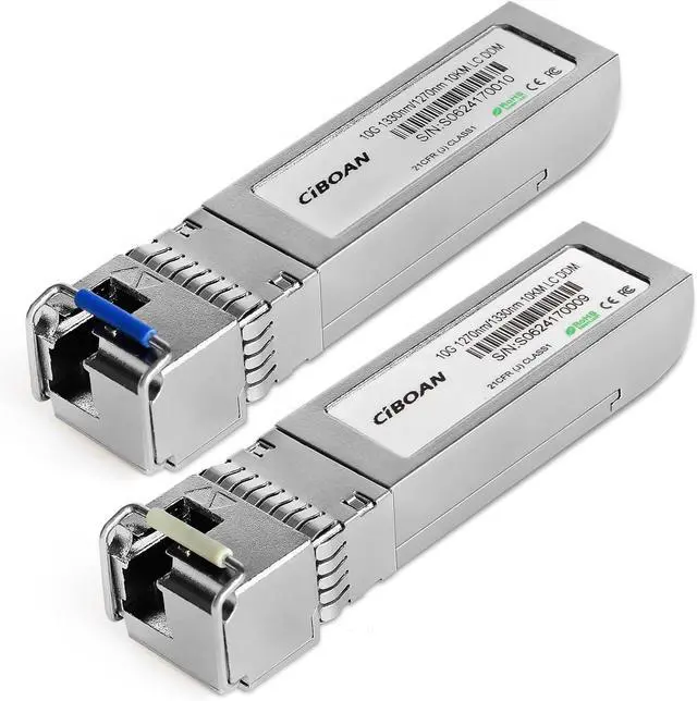 Main image of 10G SFP+ Bidi Transceiver, LC Single-Mode Single Fiber Module, 1270nm/1330nm ,for Cisco , Meraki , Ubiquiti , Mikrotik, D-Link,and More ,DOM 10km (a Pair of)