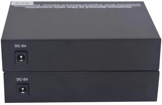 Alt view image 4 of 5 - 2 x POTS Extender RJ11 Telephone and Gigabit Ethernet Over Fiber Optic - 10/100/1000Mbps RJ45 Over Fiber Optic Extender, Universal Single Mode 20Km(12.4 mi), Multimode 500m(0.31 mi),A Pair.