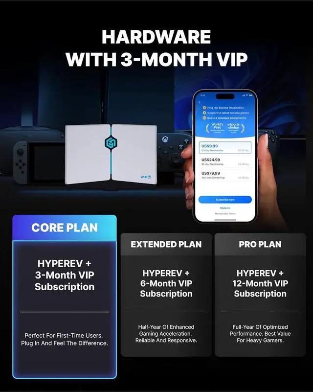 Alt view image 4 of 7 - Gaming Router WiFi Booster with 3-Month VIP Game Boosting Service for PS5 Xbox Switch PC Steam Deck | WiFi 6 Dual Band 2402Mbps Ethernet | Lag-Free Online Play