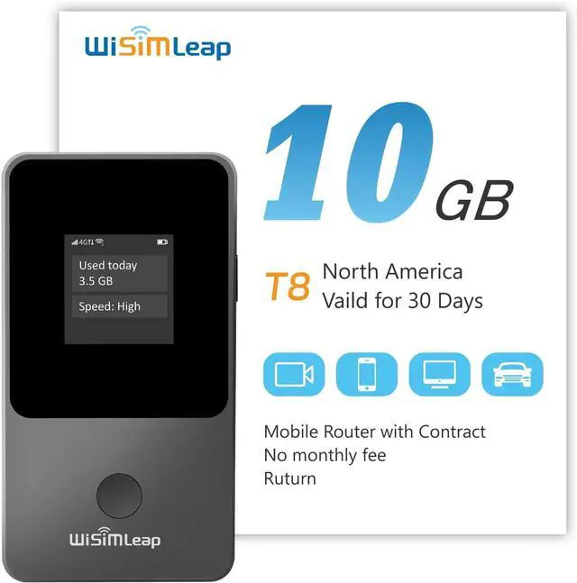 Main image of Global Travel Mobile Hotspot Device 4G Pocket Router No Roaming fee Built-in SIM Card No Need Physical Card No Contract 150 Countries Travel Portable WiFi Hotspot 10GB for North America