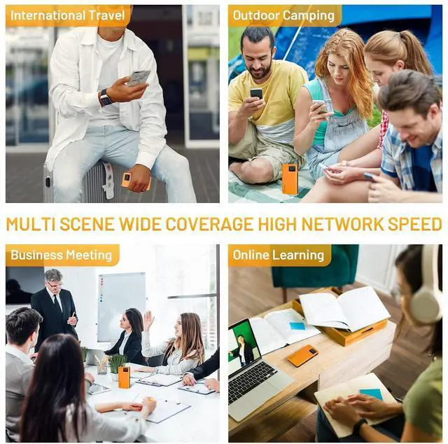 Alt view image 5 of 7 - RoamWiFi 4G LTE Portable Hotspot - 10GB US + 1GB Global Data (30 Days), 10 Devices, 170+ Countries, No SIM/Contract - Travel, Home, Gaming (02 RoamWiFi 4G Hotspot10G USA + 1G Global Data)