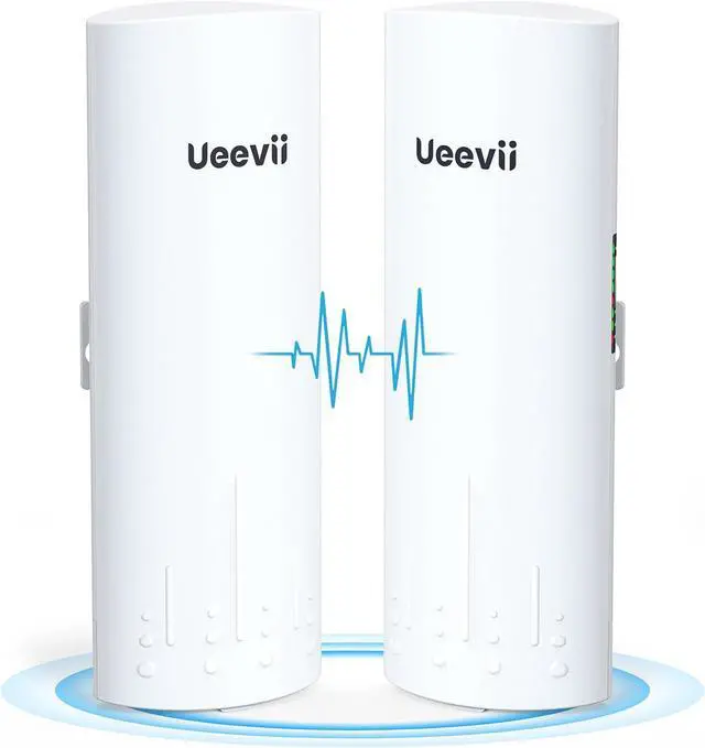 Main image of Wireless Bridge, UeeVii CPE820 5.8G Point to Point Starlink WiFi Extender Signal Booster with 16dBi Antenna, Long Range Up to 3KM, Plug and Play,24~48V PoE, IP65 Waterproof for Barn Shop,2-Pack