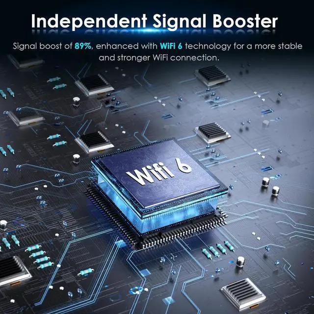 Alt view image 5 of 6 - 2025 AX1800 WiFi 6 Extender Signal Booster - Dual Band 2.4G/600Mbps & 5.8G/1200Mbps, WiFi Extender with Gigabit Port, 802.11AX Tech, 12999 Sq.Ft Long Range WiFi Repeater, Connects 100+ Devices
