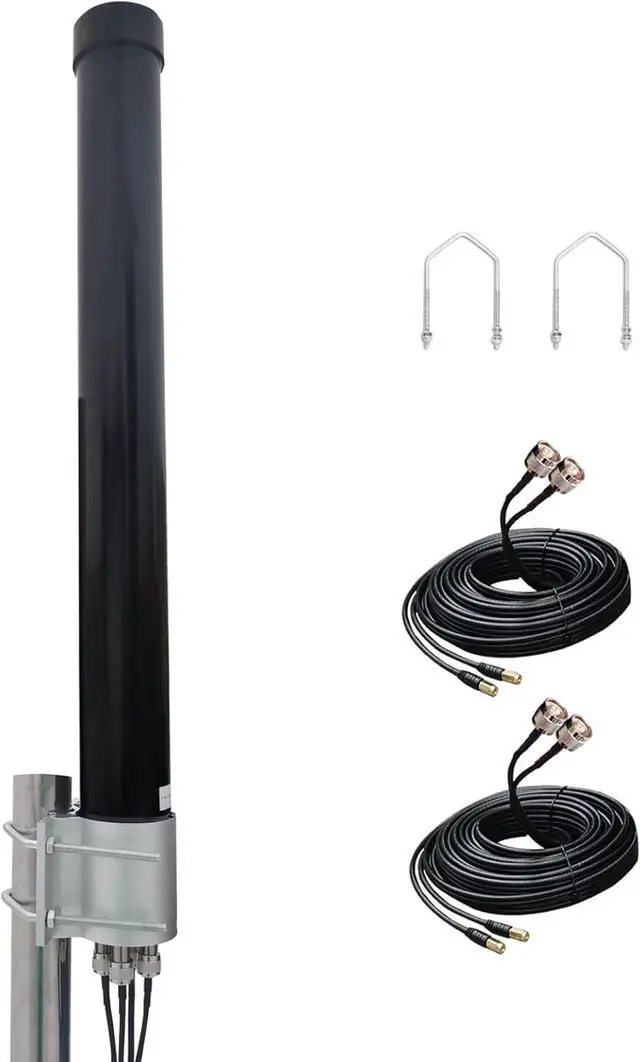 Main image of Omni Directional 4x4 MIMO Antenna 5G for t-Mobile, 4G/ LTE/ 5G Cellular Antenna for Router & Gateways, Verizon, AT&T Home Internet, with 2 Dual 10 Meter Cable SMA