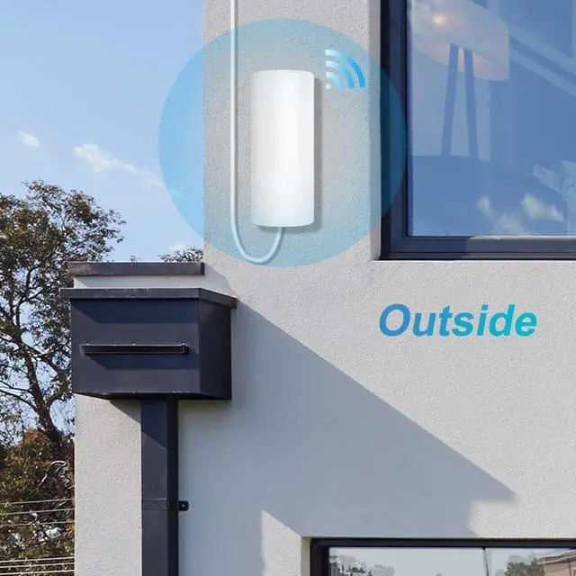 Alt view image 6 of 6 - AC1200 Outdoor WiFi Extender | IP44 Weatherproof | Dual Band 2.4GHz 5GHz | Up to 60+ Connections | Covers Up to Least 3300 sq.ft | Repeater Modes for Backyard, Garage
