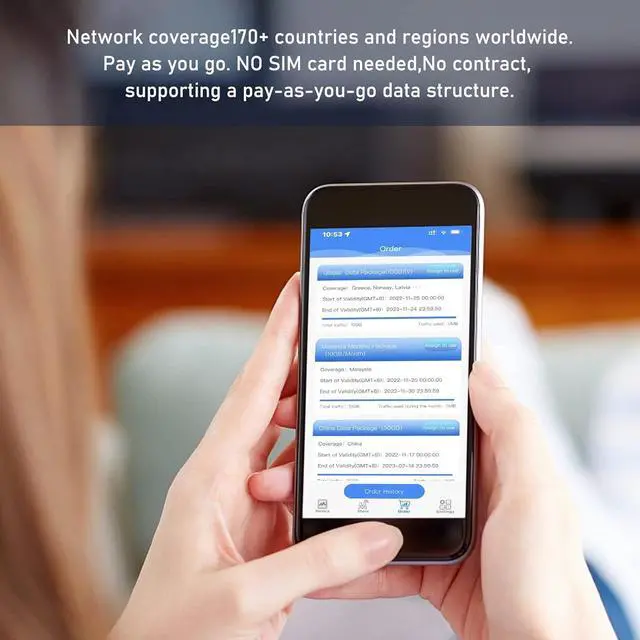 Alt view image 6 of 7 - Metaspot TR200 Wireless Mobile WiFi Hotspot Router, 300Mbps High-Speed Internet Access, with a Card/Without a Card/Wired Connection/Three Ways to Connect to The Internet,with US 100GB Data.