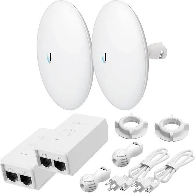 Main image of Wireless Bridge NBE-5AC-GEN2  Pre-Configured 2-Pack | 5GHz Point-to-Point Outdoor WiFi Bridge | Plug & Play, 450+ Mbps, Up to 6+ Mile Range