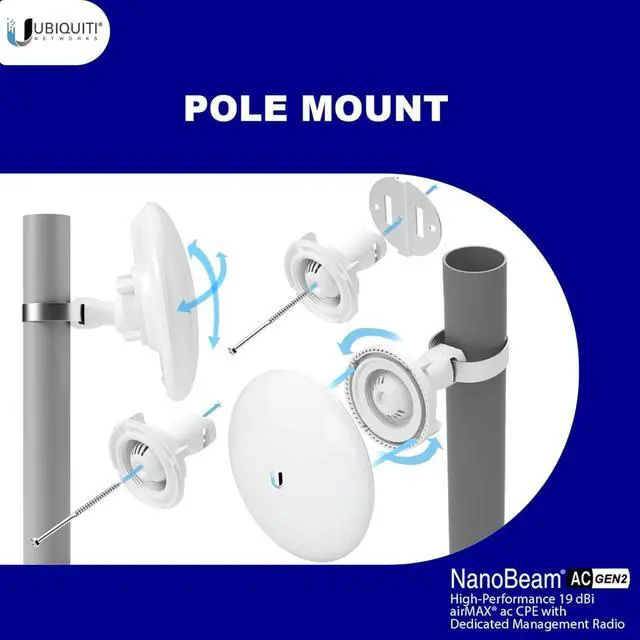 Alt view image 6 of 7 - Wireless Bridge NBE-5AC-GEN2  Pre-Configured 2-Pack | 5GHz Point-to-Point Outdoor WiFi Bridge | Plug & Play, 450+ Mbps, Up to 6+ Mile Range