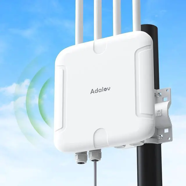 Main image of WiFi 6 Outdoor Access Point, Dual Band 5378 Mbps Wireless Outdoor AP 500M Long Range WiFi | | Up to 128 Devices | IP67 Waterproof, Supports Mesh Extender/AP for Farm, Courtyard, Park, Campsite