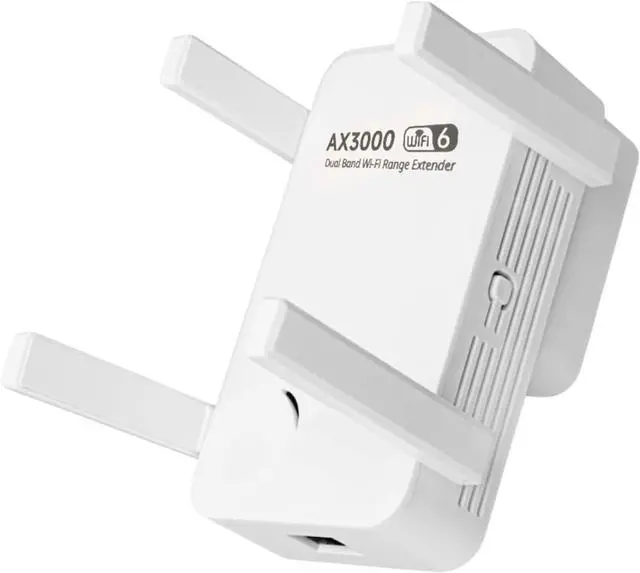 Main image of WiFi 6 Extender AX3000  10,000 Sq.Ft Coverage & 100+ Devices | Dual Band 3000Mbps Signal Booster with Gigabit Ethernet Port | 4 Antennas, WPS One-Tap Setup, WPA3 Security, Smart Home Compatible