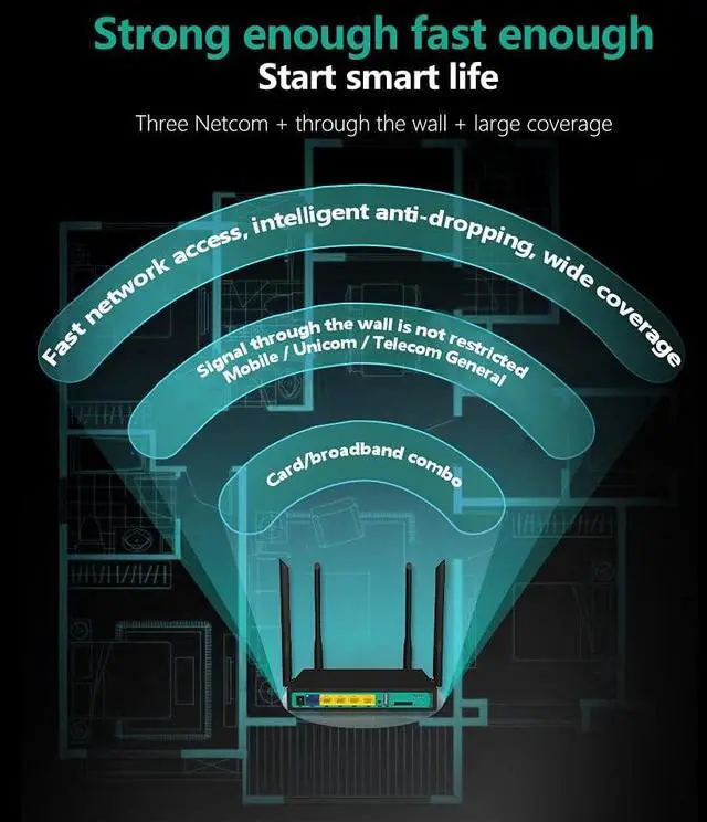 Alt view image 3 of 7 - WE2416 Industrial 4G LTE Router - EC25 Module & SIM Slot 300Mbps High-Speed Wireless IoT Mobile Hotspot
