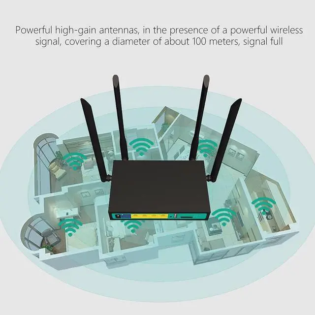Alt view image 5 of 7 - WE2416 Industrial 4G LTE Router - EC25 Module & SIM Slot 300Mbps High-Speed Wireless IoT Mobile Hotspot