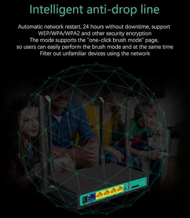 Alt view image 6 of 7 - WE2416 Industrial 4G LTE Router - EC25 Module & SIM Slot 300Mbps High-Speed Wireless IoT Mobile Hotspot