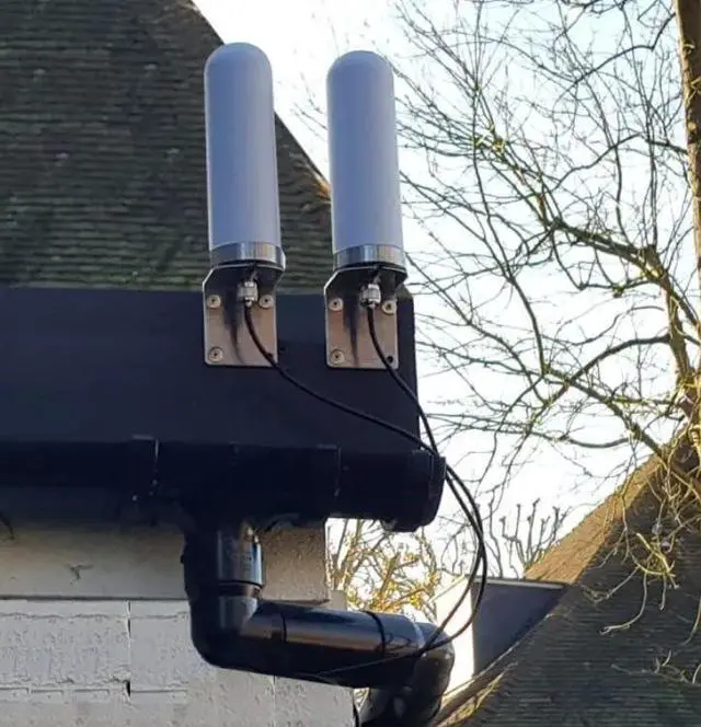Alt view image 4 of 6 - Omni MiMo 5G 4G/ LTE Antenna TS9 SMA for T-Mobile Home Internet, Verizon, AT&T, Modem, Router, Gateway, Hotspots/ 2x2 10meter RG58 Cable with SMA Port/ TS9 Adapter/Mount Pole