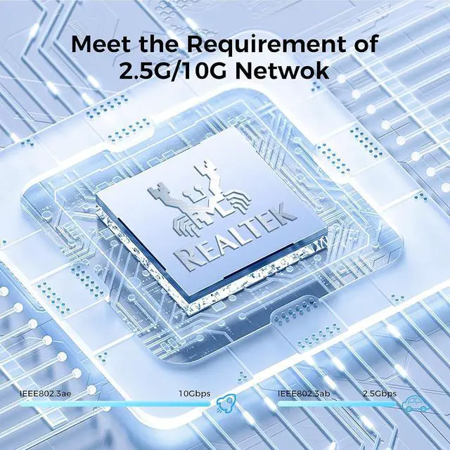 Alt view image 4 of 7 - 2.5G Switch 9 Ports with 1*10Gb switches , 8 Ports 2.5Gb and 1x10G SFP+ Slot, Vlan FunctionEthernet ,Network Switch, 60Gbps Capacity, Splitter| Plug & Play| Fanless Metal Design| Traffic