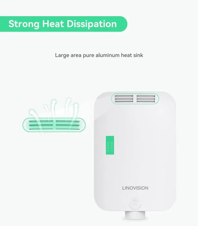 Alt view image 3 of 7 - LINOVISION Outdoor 8 Ports Full Gigabit PoE Switch with 2 SFP Uplinks, L2 and Remotely Cloud Managed PoE Switch, Waterproof IP65, Total PoE Budget 140W