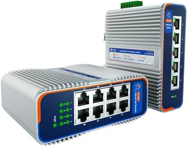 Main image of 8 Ports with 10/100/1000Mbps Gigabit Industrial Ethernet Switch -40°C~85°C Lighting Protection 6KV Dustproof Design IP40 Protection USR-ISG1008