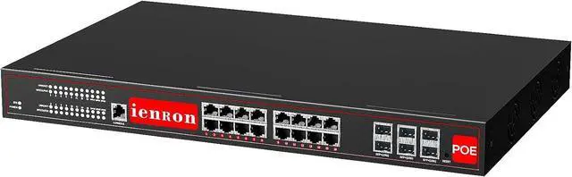 Main image of 22 Port 2.5Gb PoE Switch Web Managed Layer 3 , 16 Ports 2.5G Base-T Ports, 6 x 10Gb SFP+, Ethernet, Smart Switch,250W,Flexible DHCP/VLAN/MAC/ACL/QoS/SNMP/IGMP for Eenterprise/Company/soho