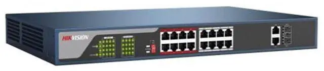 Main image of DS-3E0318P-E 16 POE Switch 16x10/100Mbps Auto-MDIX PoE Ports 16-Ports Unmanaged 16 PoE Switch for CCTV Camera