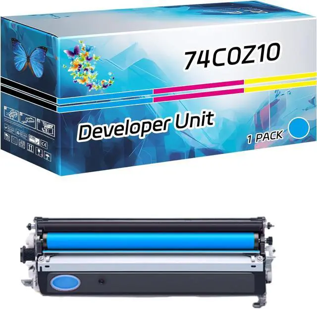 Main image of 74C0Z10 Developer Unit Compatible for Lexmark C4150 CS720de CS720dte CS725de CS725dte CX725de CX725dhe CX725dthe Printers (1 Pack Cyan)