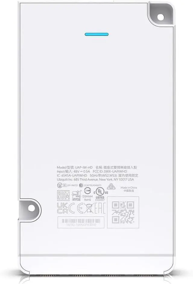 Alt view image 2 of 7 - Ubiquiti Networks UniFi in-Wall Wi-Fi Access Point 802.11AC Wave 2 (UAP-IW-HD-US), White