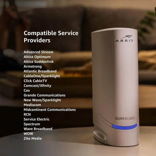 Alt view image 7 of 7 - ARRIS (S34) - Cable Modem - Fast DOCSIS 3.1 Multi-Gigabit Cable Modem, for Comcast Xfinity, Cox, Spectrum & More, 2.5 Gbps Max Internet Speeds, 2 Year Warranty - (No Built-in WiFi)