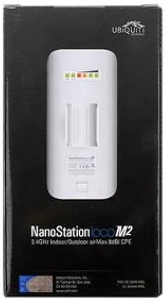 Alt view image 4 of 5 - Ubiquiti NanoStation locoM2 2.4GHz Indoor/Outdoor airMax 8dBi CPE