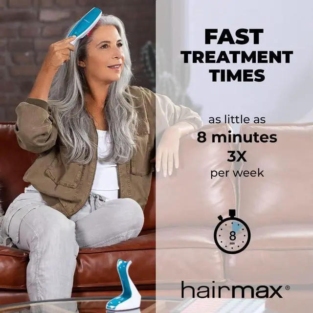 Alt view image 7 of 7 - Hairmax Ultima 12 LaserComb - (FDA Cleared) Laser Hair Regrowth Treatment Device for Men & Women - Reverses Thinning Hair Loss - Red Light Therapy to Stimulate Hair Growth - Cordless Design