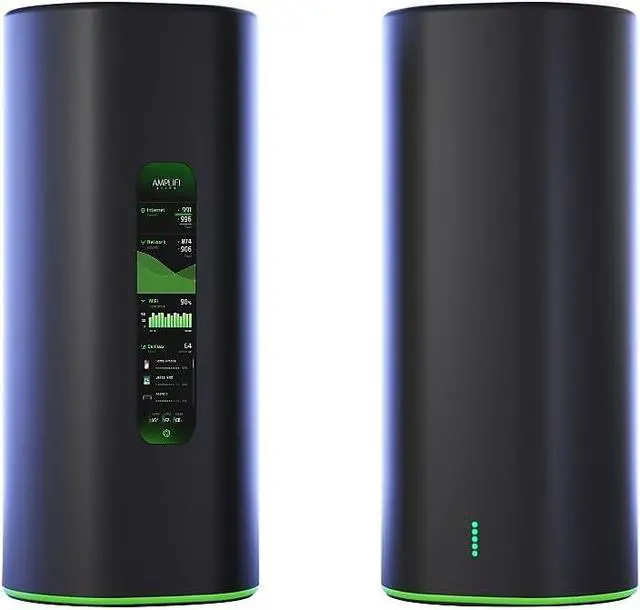 Main image of AmpliFi Alien WiFi 6 WiFi System, Seamless Whole Home Wireless Internet Coverage, WiFi Router with Touchscreen Display, 4 Gigabit Ethernet Ports, Ethernet Cable, and MeshPoint