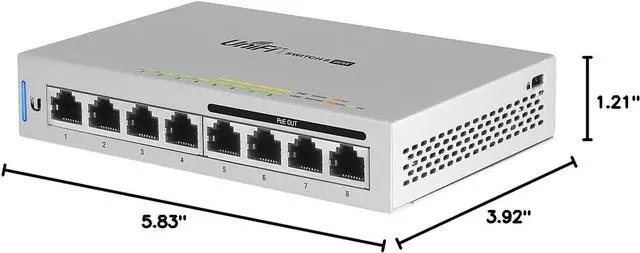 Alt view image 2 of 2 - Ubiquiti UniFi Switch 8 60W (US-8-60W),White