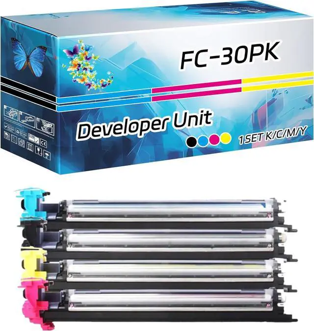 Main image of FC-30PK Developer Unit Compatible for Toshiba E-Studio 305CS 305CP 306CS Printers, High Yield 80000 Pages, with Chip High-Definition Printing (4-Pack BK/C/M/Y)