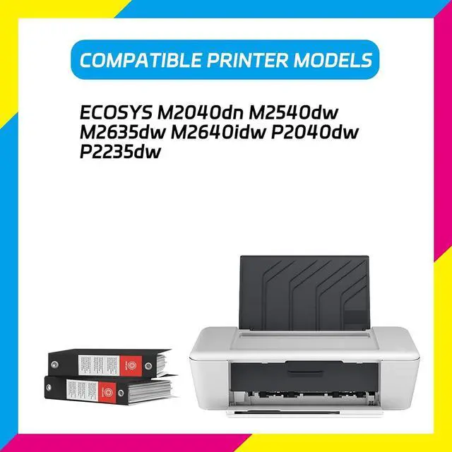 Alt view image 2 of 7 - 302RV93030 Developer Unit Compatible for Kyocera ECOSYS M2040dn M2540dw M2635dw M2640idw P2040dw P2235dw Printers, High Yield 100000 Pages, with Chip High-Definition Printing (2-Pack Black)