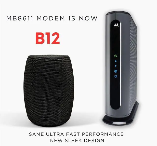 Alt view image 3 of 7 - Motorola B12 - Advanced Compact Cable Modem | Pairs with Any WiFi Router | Supports Comcast Xfinity, Cox, Spectrum | 2500 Mbps Max | DOCSIS 3.1 | 2.5 Gbps Port | Nex Gen MB8611