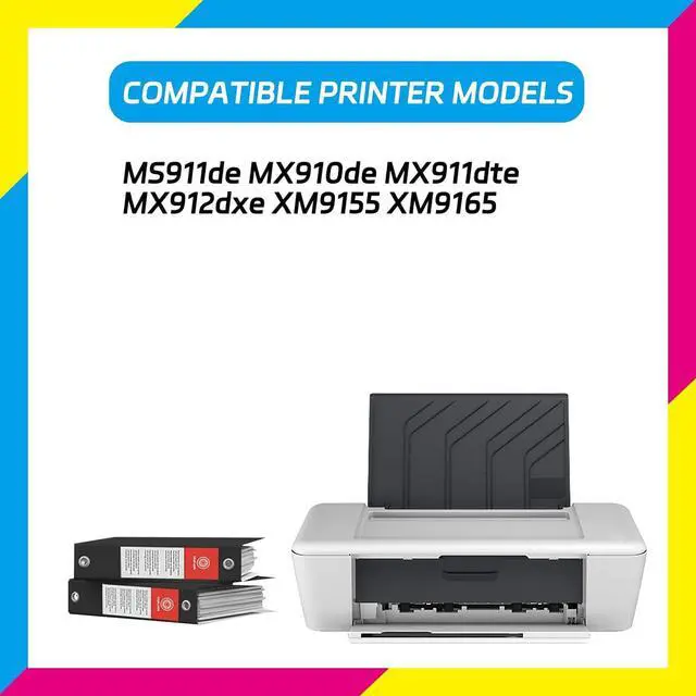 Alt view image 2 of 7 - 40X9936 Developer Unit Compatible for Lexmark MS911de MX910de MX911dte MX912dxe XM9155 XM9165 Printers, High Yield 50000 Pages, with Chip High-Definition Printing (3 Pack Black)