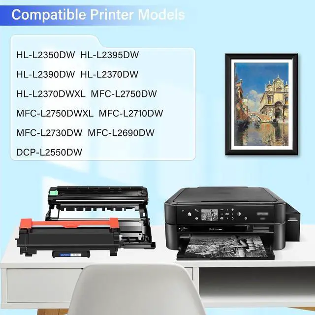 Alt view image 2 of 7 - (5 Toner, 1 Drum Compatible for Brother TN760 TN730 Toner Cartridge and DR730 Drum Unit Work with HL-L2395DW HL-L2390DW HL-L2370DW MFC-L2750DW MFC-L2710DW Laser Printer