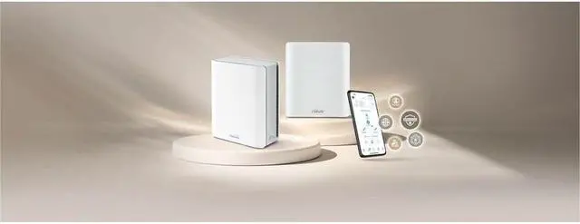Alt view image 2 of 7 - ASUS ZenWiFi BT6 WiFi 7 Mesh Router - Tri-Band, 3k sq. ft. x2 WAN (1 PK)