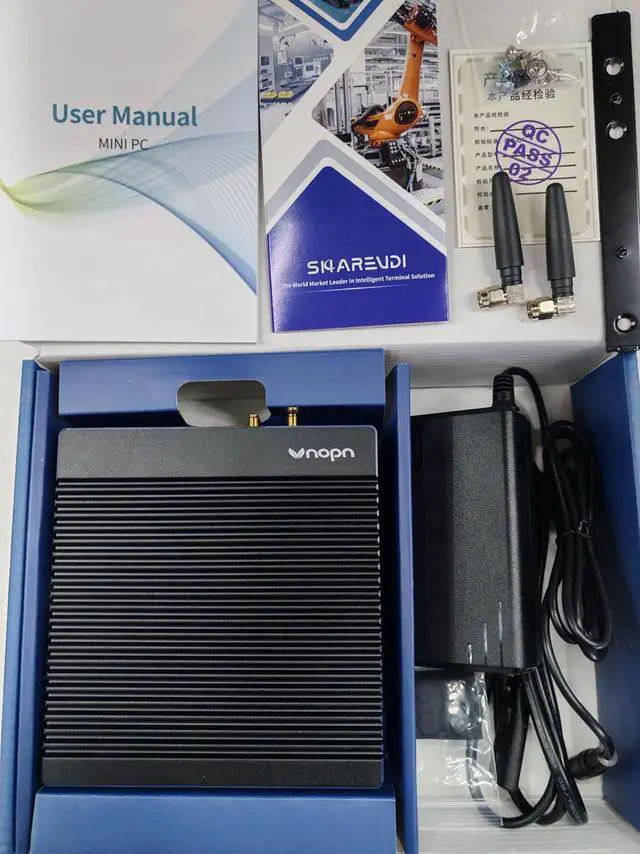 Alt view image 7 of 7 - Micro Firewall Appliance Fanless Mini PC N3700 Quad Core, 4xIntel 2.5GbE i225/i226 Intel 4 Ports Dual HD, 8GB DDR3 128GB mSATA SSD Support AES NI Network Router Box No Wi-Fi (8G+128G)