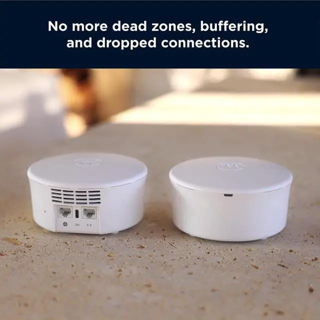 Alt view image 3 of 7 - Motorola MH7603 | WiFi 6 Router + Intelligent Mesh System | 3-Pack | Easy Setup, Security, Adblocking & Parental Controls with The Motosync app | AX1800 WiFi