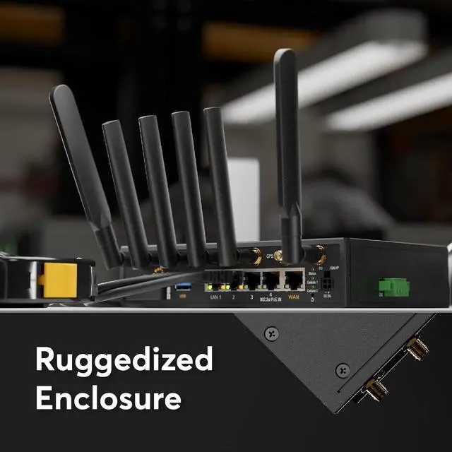 Alt view image 3 of 6 - Peplink BR2 Dual-Cellular GPS Equipped 4G LTE Router | Auto-Switch Between Networks for Uninterrupted Internet | Rugged for Vehicles, Remote Sites & Business | AT&T, Verizon, T-Mobile Compatible
