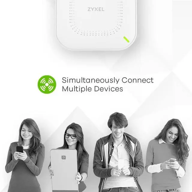 Alt view image 5 of 7 - Zyxel WiFi 6 AX3000 Wireless Gigabit Access Point | Mesh, Seamless Roaming, Captive Portal & MU-MIMO | WPA3 Security | Cloud, App or Direct Management | POE+ | AC Adapter Included |NWA90AX PRO
