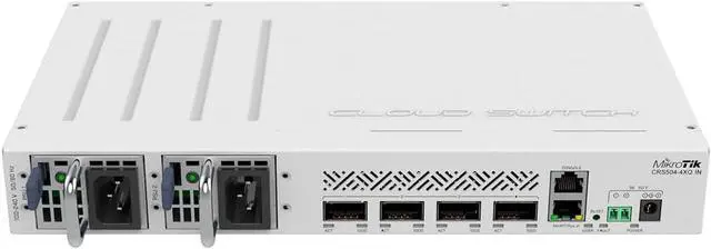 Alt view image 2 of 7 - MikroTik CRS504-4XQ-IN Cloud Router Switch 650MHz 4xQSFP28 Compatible with 40G, 25G, 10G, and 1G Fiber Connections